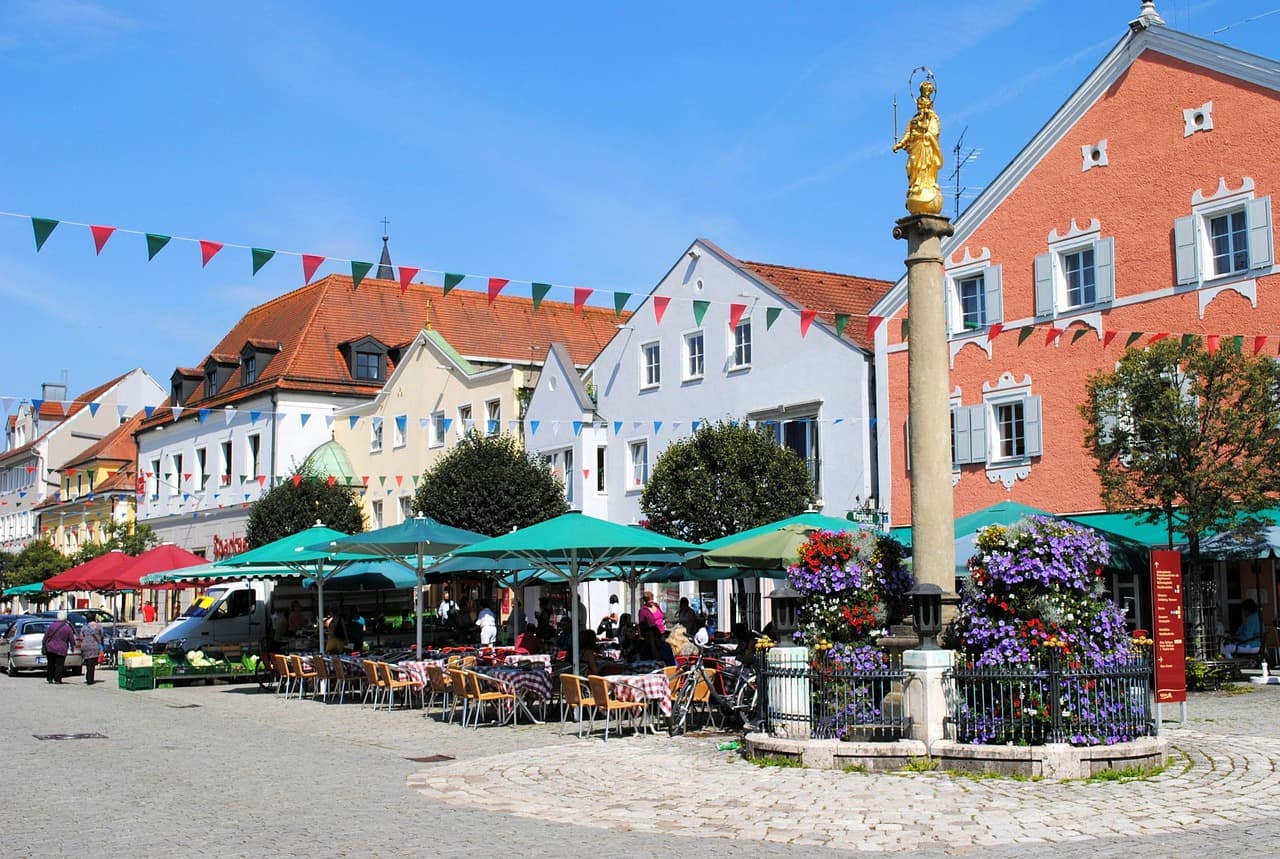Driving through Lower Bavaria in a convertible