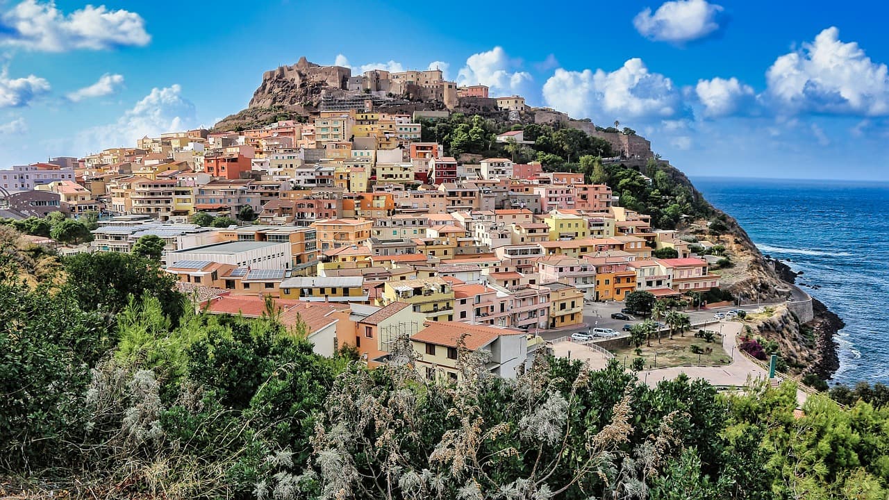 Driving through Sardinia in a convertible